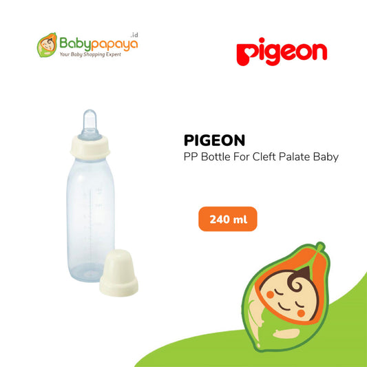 PIGEON PP Bottle For Cleft Palate Baby 240Ml | Botol Susu Bayi