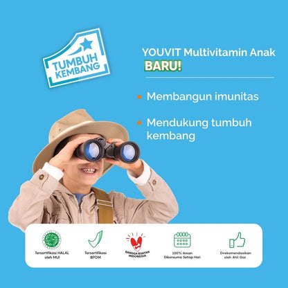 Youvit Multivitamin Gummy Omega-3 Anak 30 Days isi 30pcs (Free Sticker)