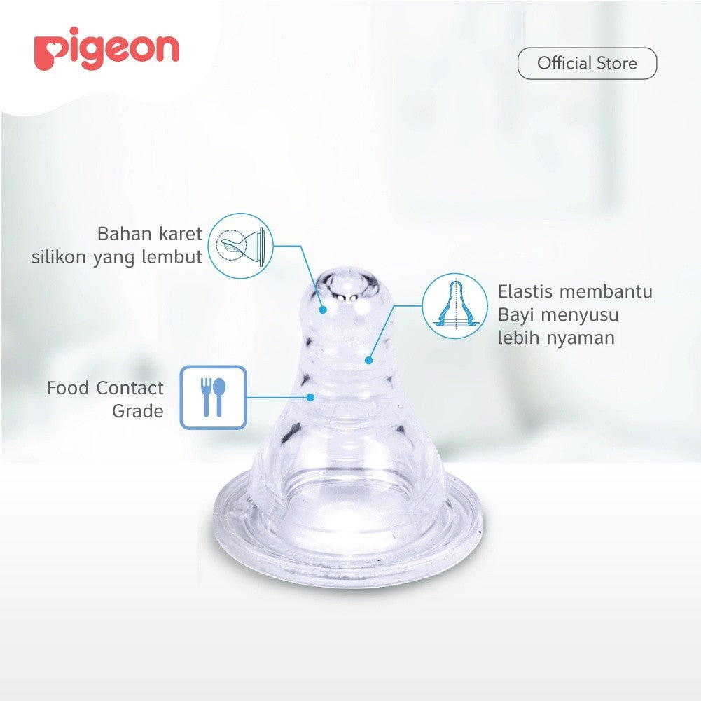 PIGEON Dot Peristaltic S-Type Nipple - 1pcs Box | Nipple Slim Neck