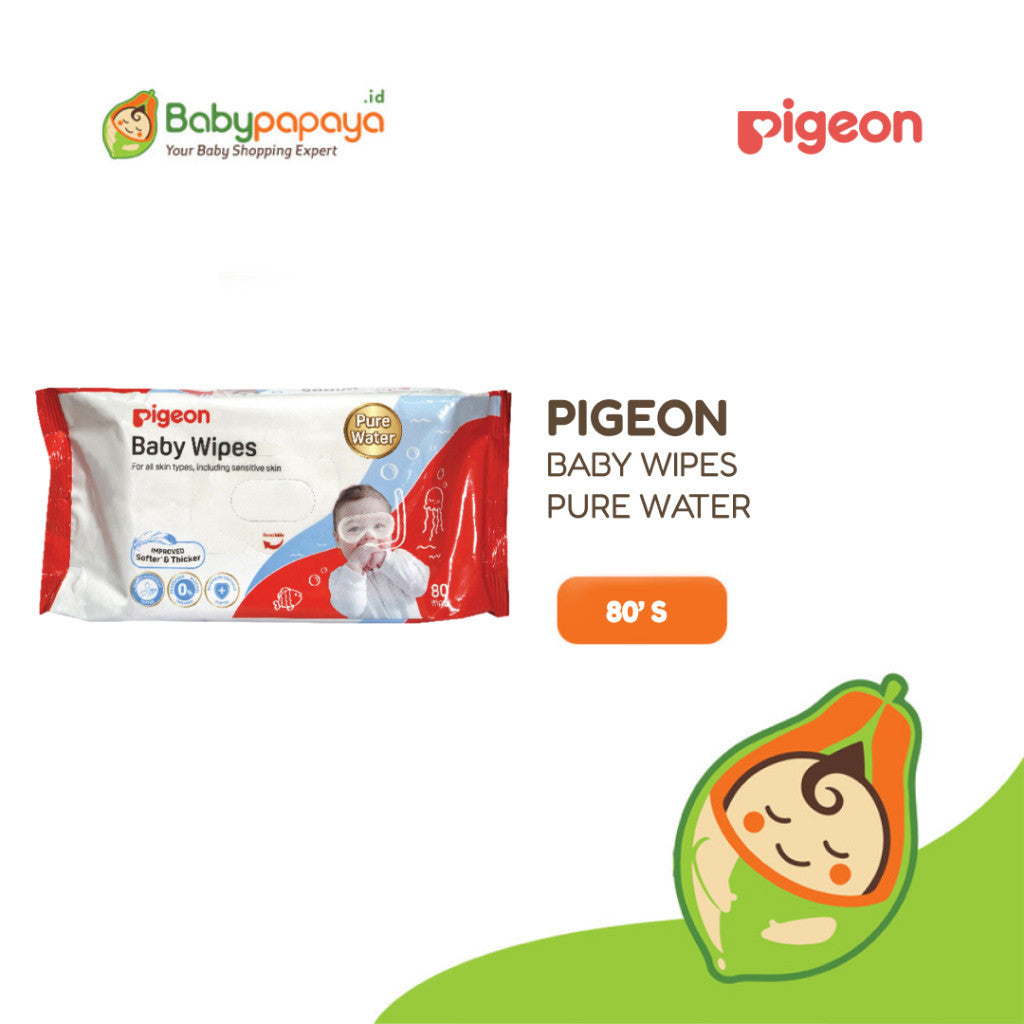 PIGEON Baby Wipes Pure Water - 80 Sheets