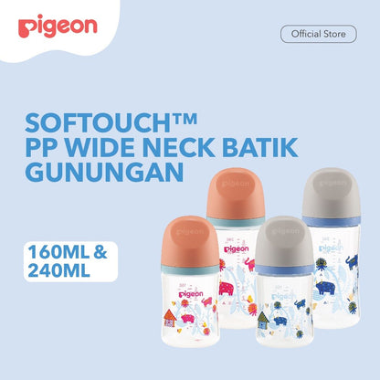 Pigeon Botol BPP Wide Neck Batik Gunungan w/SofTouch Nipple