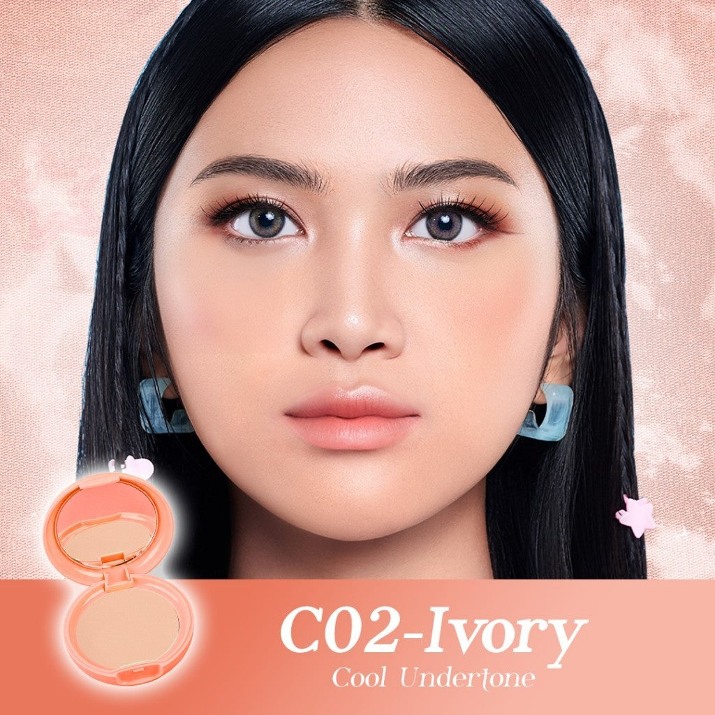 PIGEON TEENS EVERYDAY TWO WAY CAKE + UV FILTER |Bedak Foundation Padat Remaja|Medium To Full Coverage Look