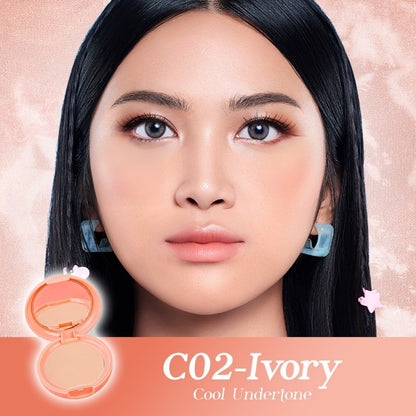 PIGEON TEENS EVERYDAY TWO WAY CAKE + UV FILTER |Bedak Foundation Padat Remaja|Medium To Full Coverage Look