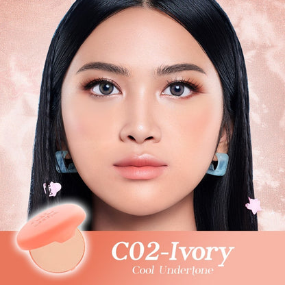 PIGEON TEENS EVERYDAY TWO WAY CAKE + UV FILTER REFILL |Bedak Foundation Padat Remaja|Medium To Full Coverage Look