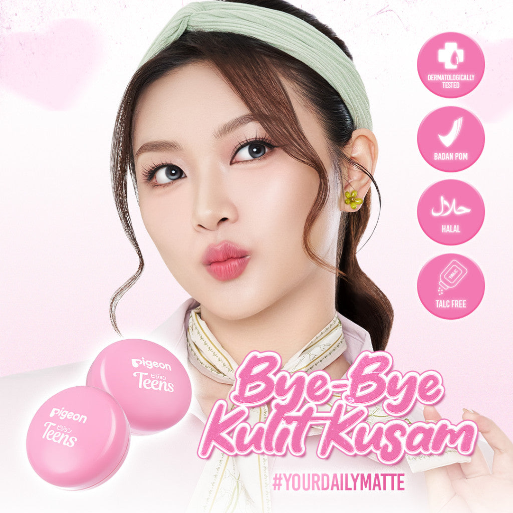 Pigeon Teens Bright Heroes Loose Powder 9gr| Bedak Tabur Remaja |Niacinamide Infused |Talc Free | Ringan & Mencerahkan