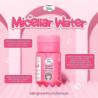 PIGEON TEENS BRIGHT HEROES MICELLAR WATER 100 ML| Micellar Water Pembersih Wajah Double Cleansing|Skincare Infused