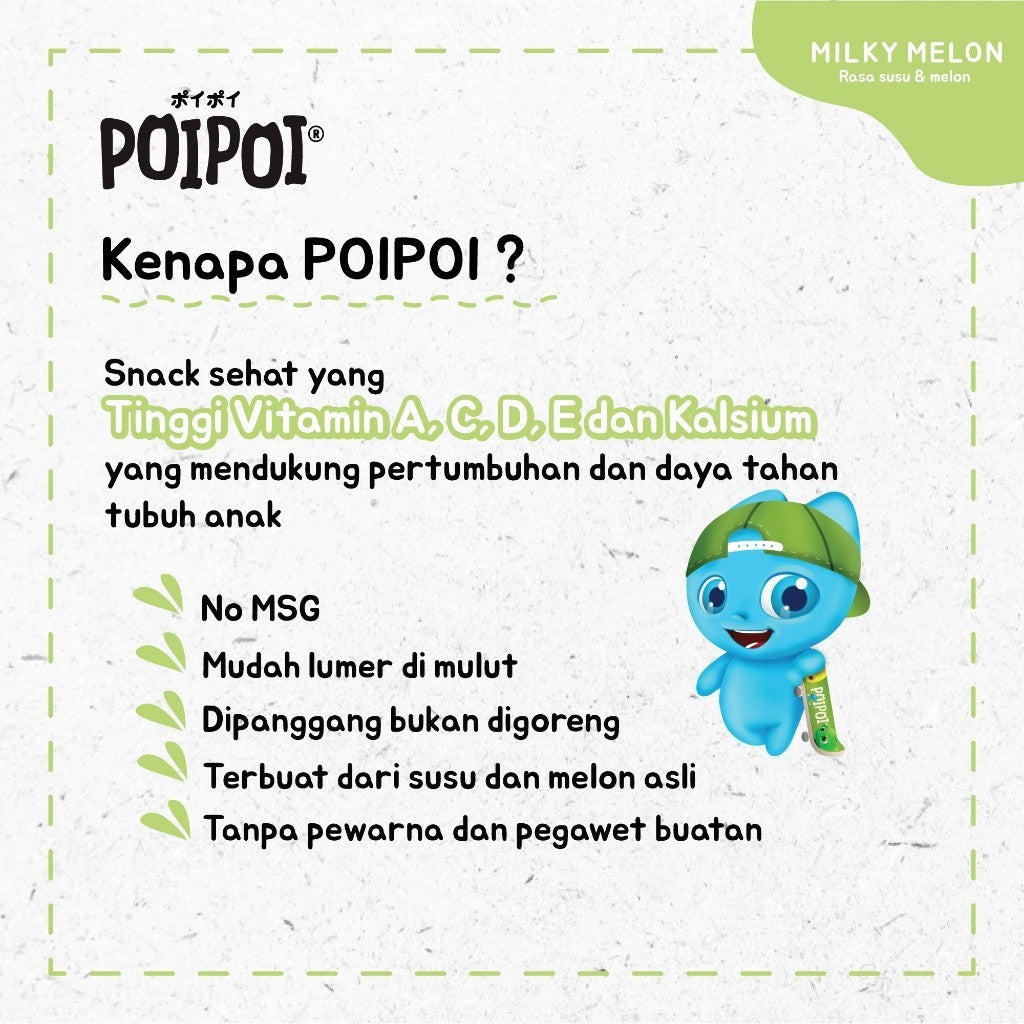 POIPOI Snack - Milky Melon 25Gr 1Pcs
