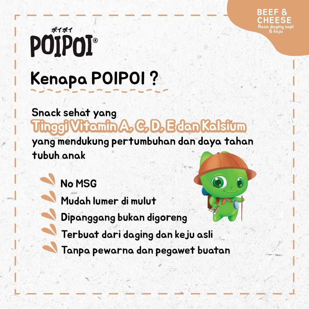 POIPOI Snack - Beef & Cheese 25Gr 1Pcs
