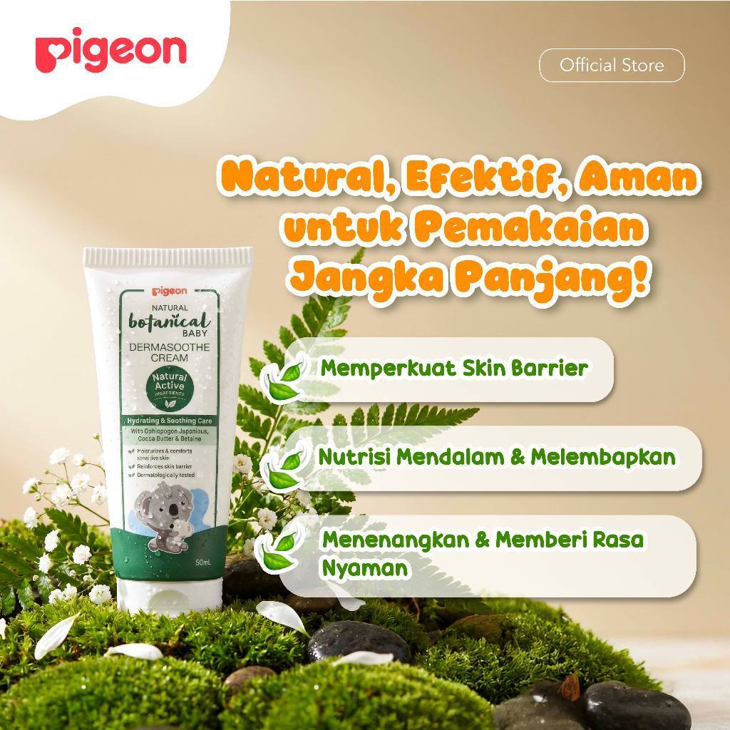 PIGEON BOTANICAL DIAPER CREAM | KRIM ANTI RUAM POPOK BAYI | CEGAH IRITASI KEMERAHAN | AMAN UNTUK KULIT NEWBORN DAN SENSITIF | TERUJI KLINIS | 50 ML