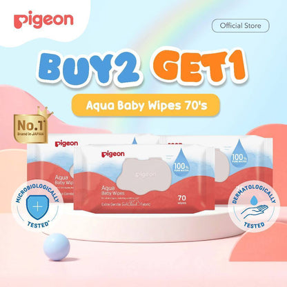 PIGEON Baby Wipes Pure Water | Tisu Basah Bayi | Pure Gentle Wipes | Wet Wipes | Food Grade