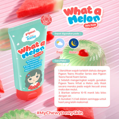 Pigeon Teens What-A-Melon Jelly Mask 60ml|Skincare Remaja|Membantu Mencerahkan | Niacinamide & Madecasosside