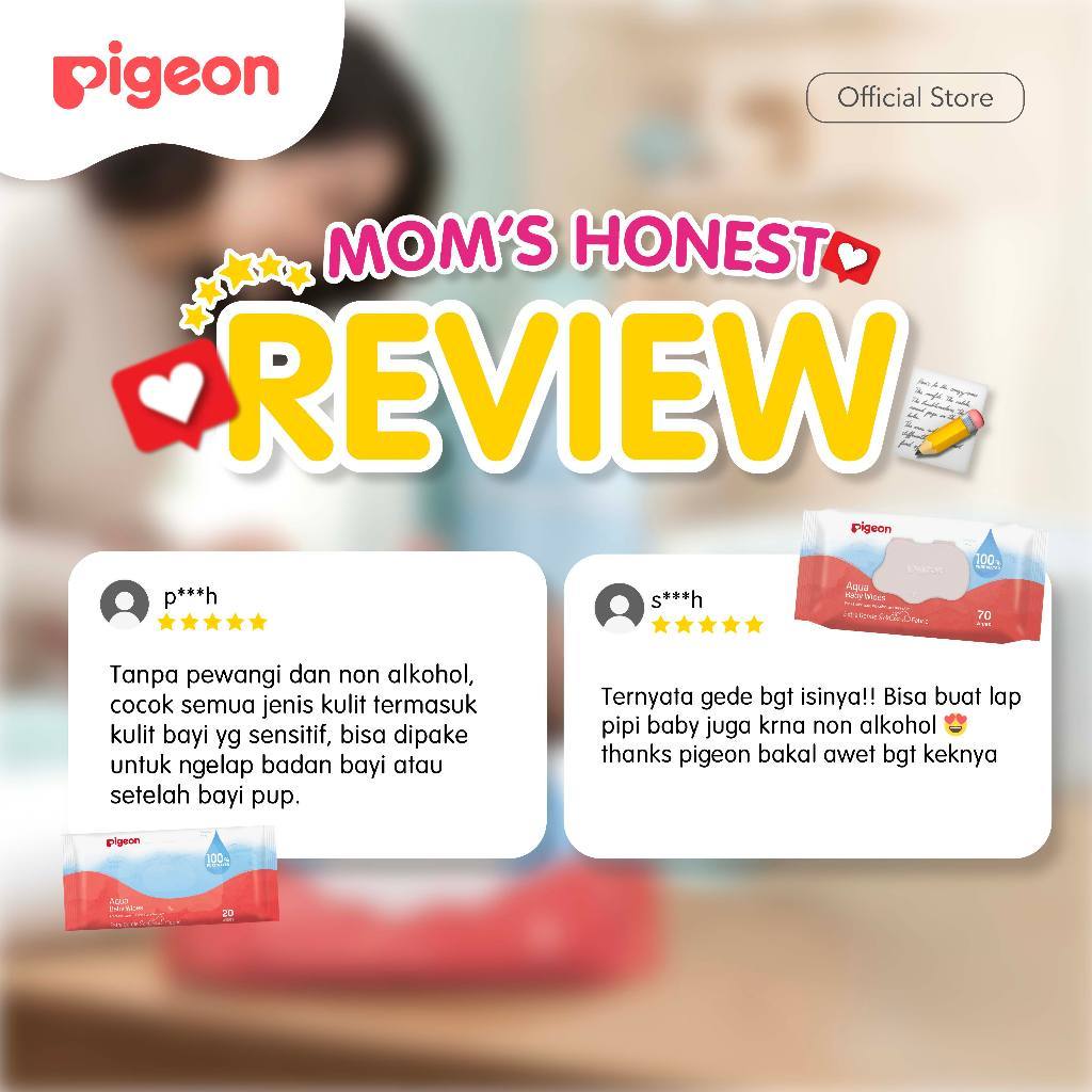 PIGEON Baby Wipes Pure Water | Tisu Basah Bayi | Pure Gentle Wipes | Wet Wipes | Food Grade
