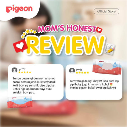 PIGEON Baby Wipes Pure Water | Tisu Basah Bayi | Pure Gentle Wipes | Wet Wipes | Food Grade