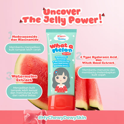 Pigeon Teens What-A-Melon Jelly Mask 60ml|Skincare Remaja|Membantu Mencerahkan | Niacinamide & Madecasosside