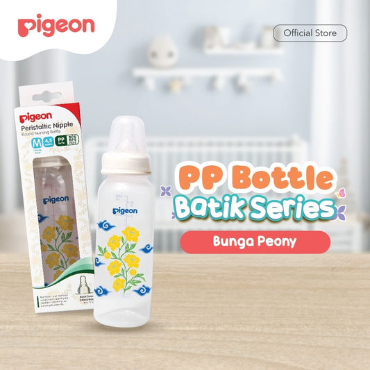 PIGEON Botol Susu PP RP Batik 240ml w/S-Type Nipple | Pilih Variasi | Original Asli | Pilih Variasi | Botol Susu Bayi | Botol Susu Newborn | Anti Kolik | Anti Kembung | Nipple Dot Size M