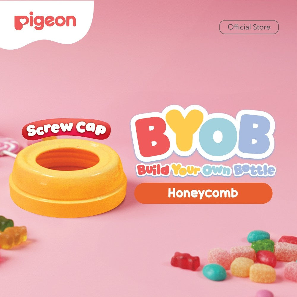 Pigeon BYOB SofTouch Cap - 1pcs Box | Original Asli | Pilih Cap | Pilih Warna | Botol Susu Bayi & Anak | Botol Susu Newborn | Bahan Biomass PP - BPP | Tahan Suhu 120 C | Sparepart Botol