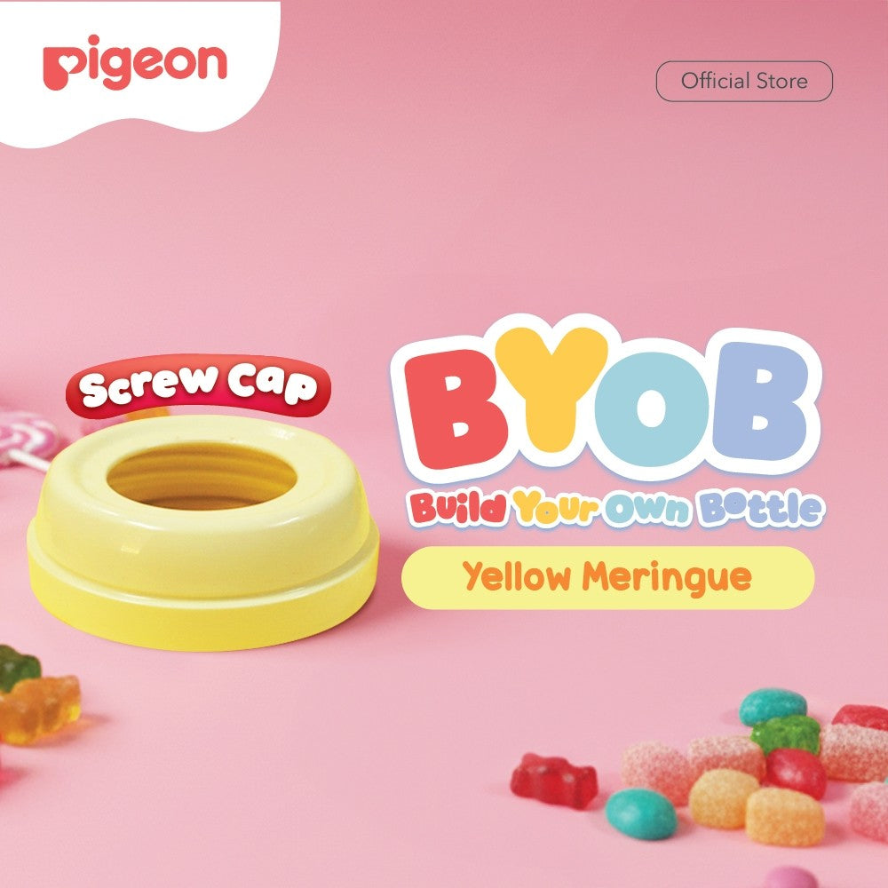 Pigeon BYOB SofTouch Cap - 1pcs Box | Original Asli | Pilih Cap | Pilih Warna | Botol Susu Bayi & Anak | Botol Susu Newborn | Bahan Biomass PP - BPP | Tahan Suhu 120 C | Sparepart Botol