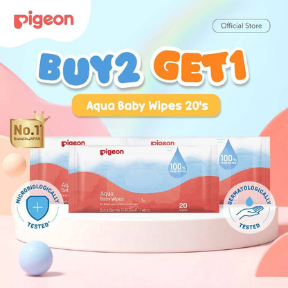 PIGEON Baby Wipes Pure Water | Tisu Basah Bayi | Pure Gentle Wipes | Wet Wipes | Food Grade