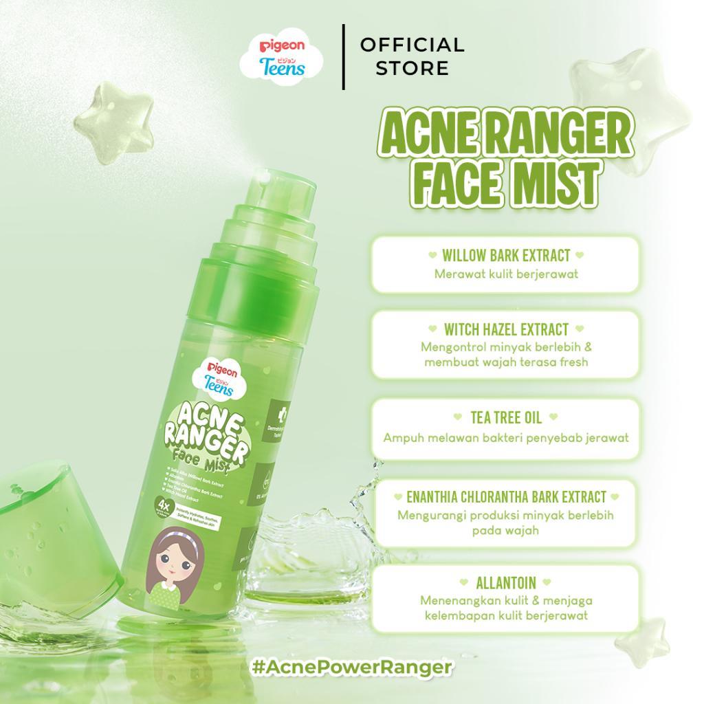 Pigeon Teens Acne Ranger Face Mist | Face Mist Remaja untuk Kulit Berjerawat | Menyegarkan & Mengontrol Minyak Berlebih | Lightweight, Refreshing & Alcohol Free