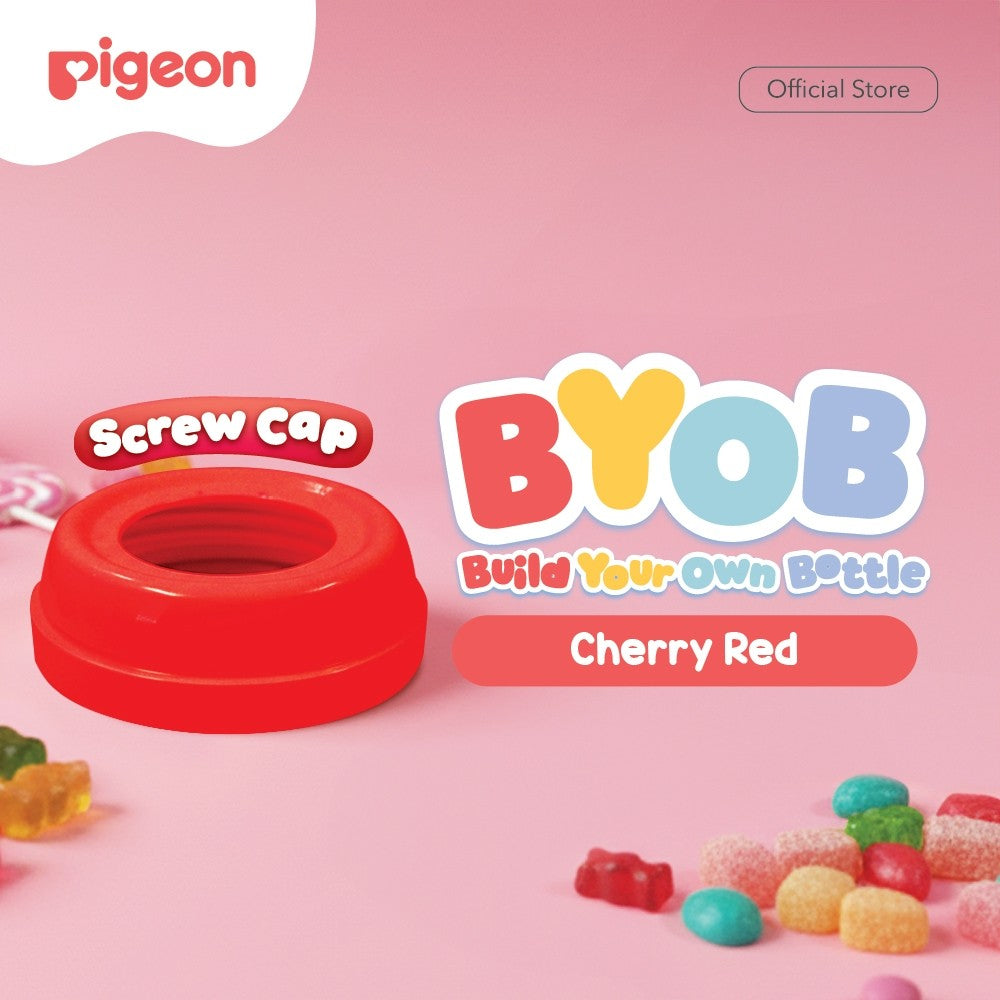 Pigeon BYOB SofTouch Cap - 1pcs Box | Original Asli | Pilih Cap | Pilih Warna | Botol Susu Bayi & Anak | Botol Susu Newborn | Bahan Biomass PP - BPP | Tahan Suhu 120 C | Sparepart Botol