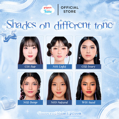 Pigeon Teens Everyday Compact Powder UV |Bedak Padat Remaja|Natural Finish Look |Hypoallergenic