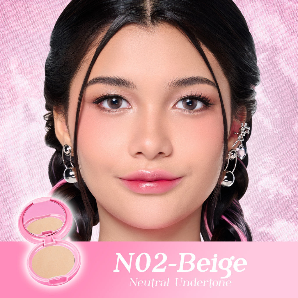 TWINPACK Pigeon Teens Everyday Compact Powder |Bedak Padat Remaja|Natural Finish Look |Hypoallergenic