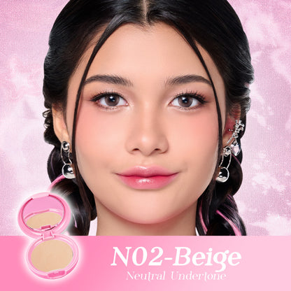 TWINPACK Pigeon Teens Everyday Compact Powder |Bedak Padat Remaja|Natural Finish Look |Hypoallergenic