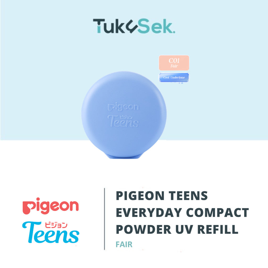 Pigeon Teens Everyday Compact Powder UV Refill|Bedak Padat Remaja|Natural Finish Look |Hypoallergenic