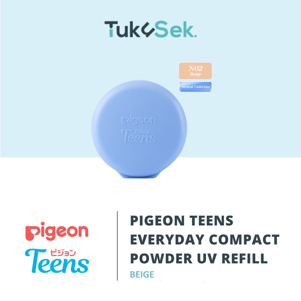 Pigeon Teens Everyday Compact Powder UV Refill|Bedak Padat Remaja|Natural Finish Look |Hypoallergenic