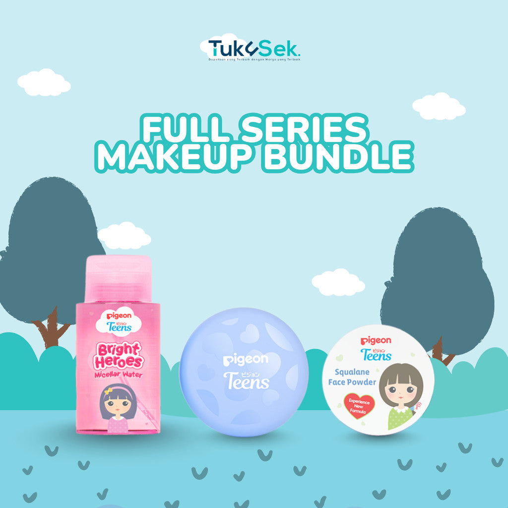 PIGEON TEENS MAKEUP FULL SET | Makeup Kit Remaja| Bedak dan Micellar Water Remaja| Untuk Semua Jenis Kulit