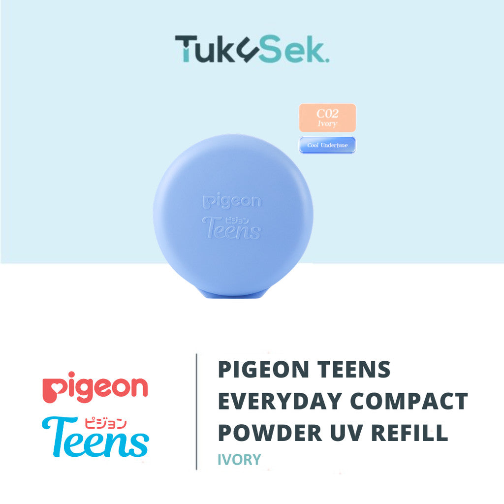Pigeon Teens Everyday Compact Powder UV Refill|Bedak Padat Remaja|Natural Finish Look |Hypoallergenic