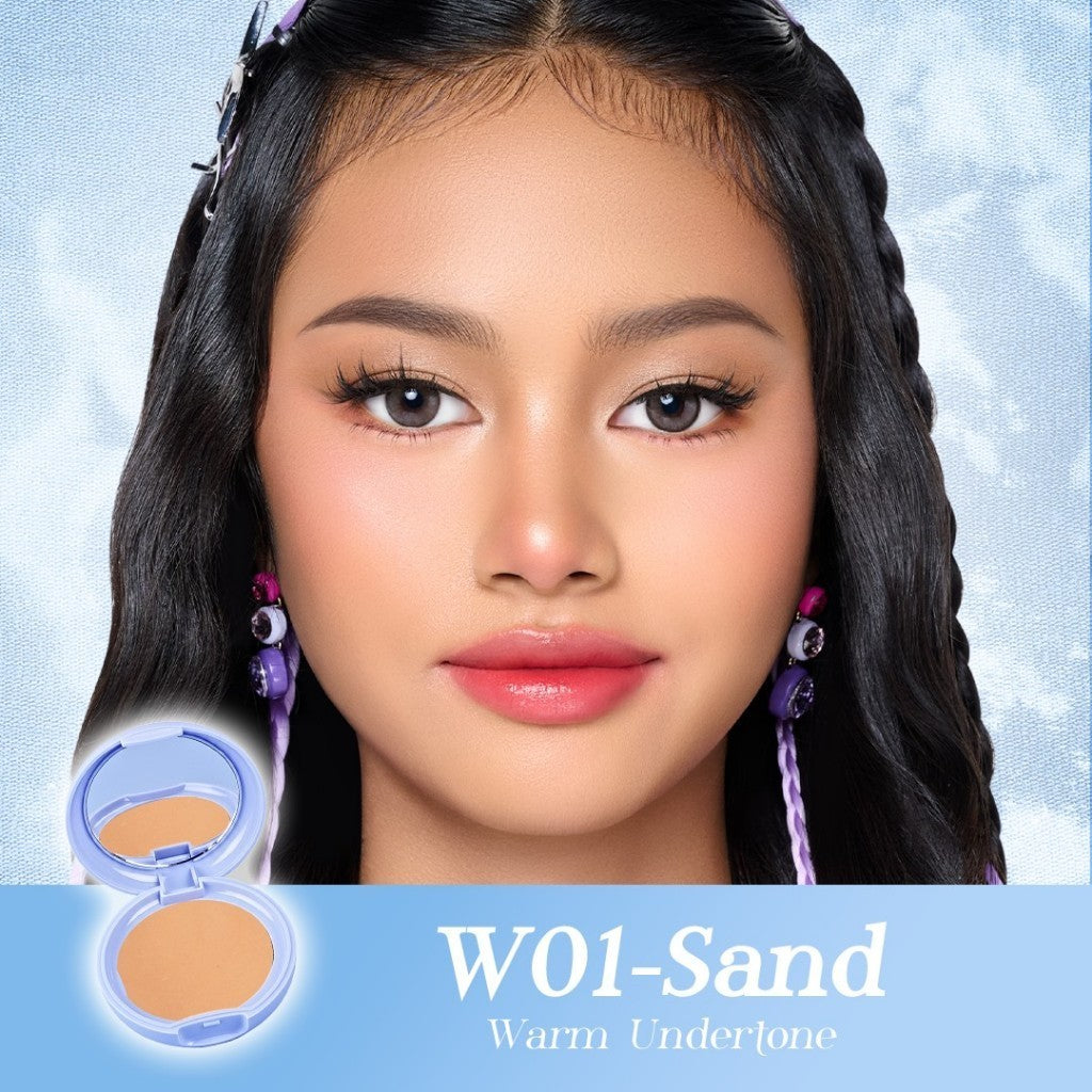 TWINPACK Pigeon Teens Everyday Compact Powder UV |Bedak Padat Remaja|Natural Finish Look |Hypoallergenic