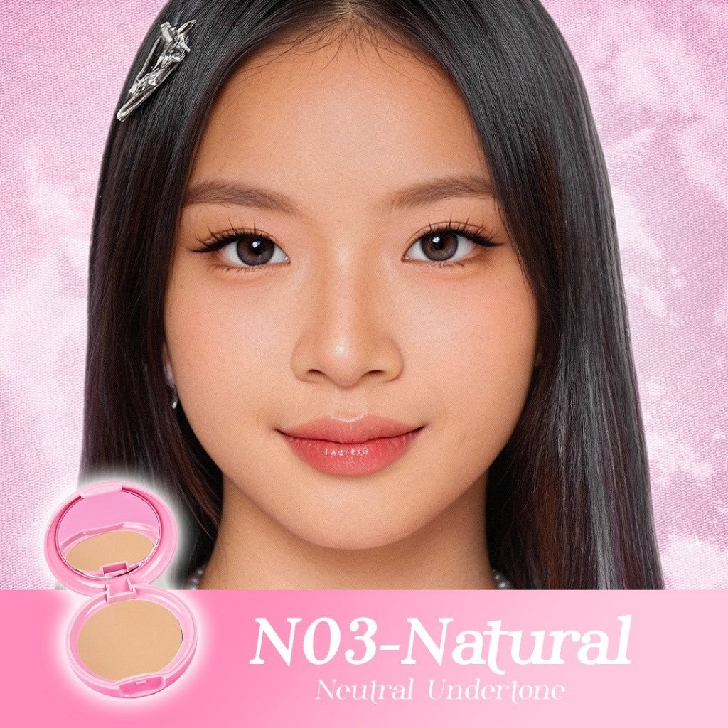 TWINPACK Pigeon Teens Everyday Compact Powder |Bedak Padat Remaja|Natural Finish Look |Hypoallergenic