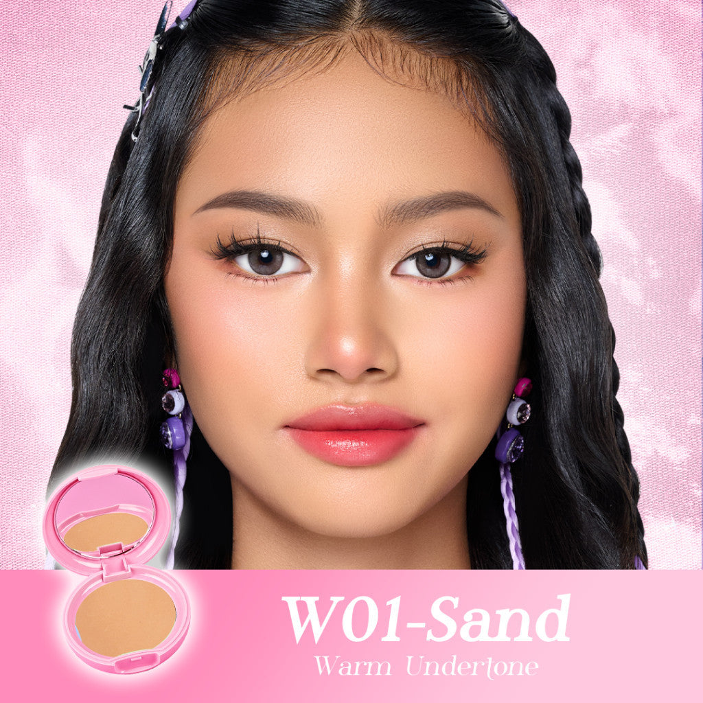 TWINPACK Pigeon Teens Everyday Compact Powder |Bedak Padat Remaja|Natural Finish Look |Hypoallergenic