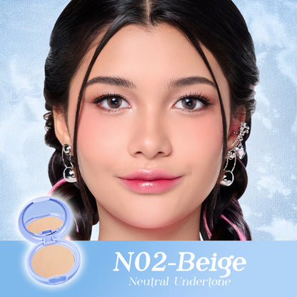 TWINPACK Pigeon Teens Everyday Compact Powder UV |Bedak Padat Remaja|Natural Finish Look |Hypoallergenic