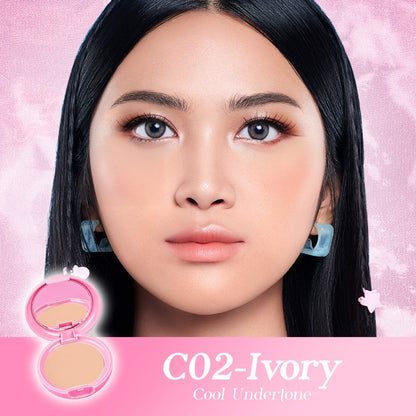 TWINPACK Pigeon Teens Everyday Compact Powder |Bedak Padat Remaja|Natural Finish Look |Hypoallergenic