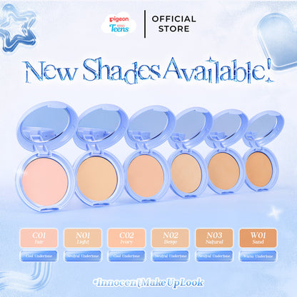 Pigeon Teens Everyday Compact Powder UV |Bedak Padat Remaja|Natural Finish Look |Hypoallergenic