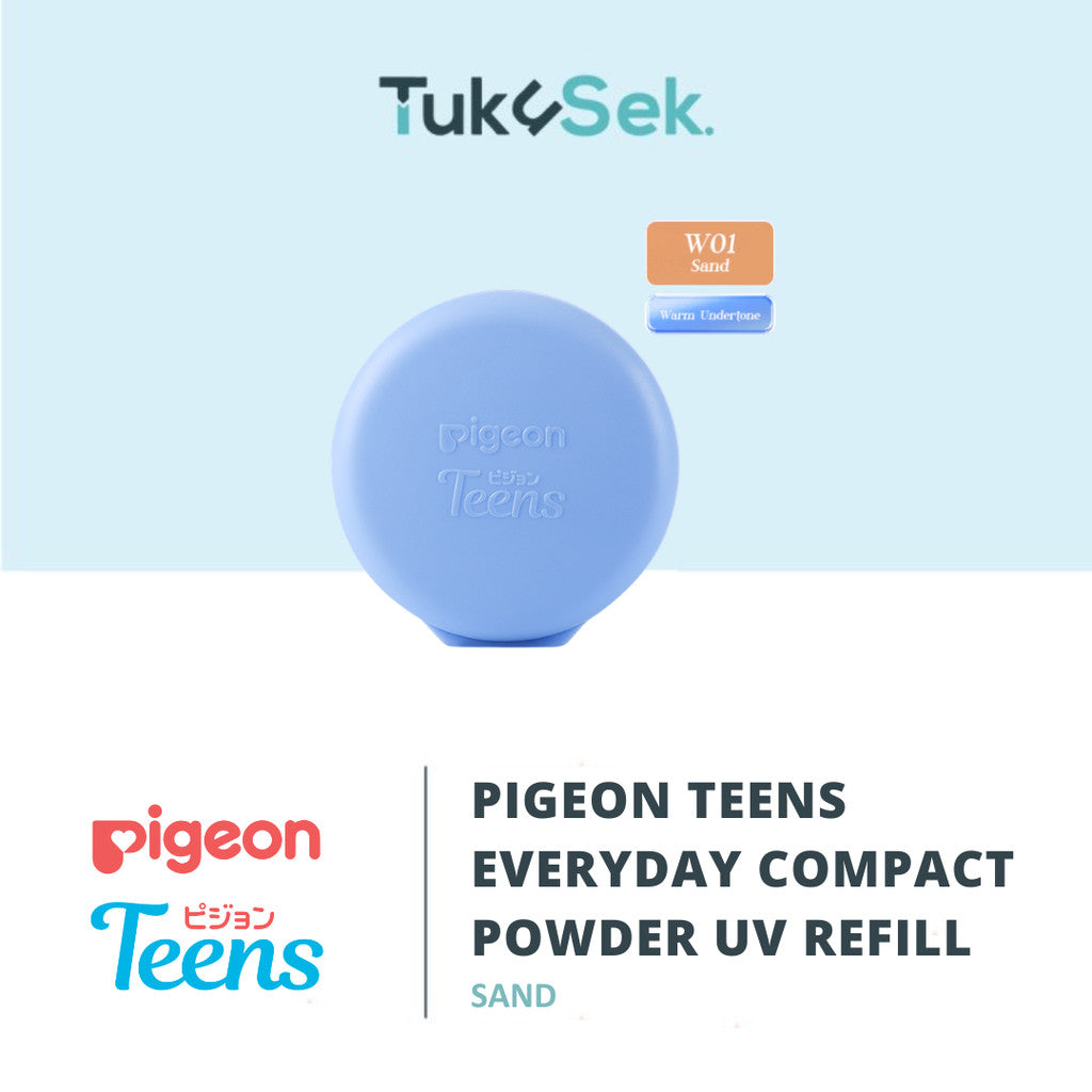 Pigeon Teens Everyday Compact Powder UV Refill|Bedak Padat Remaja|Natural Finish Look |Hypoallergenic