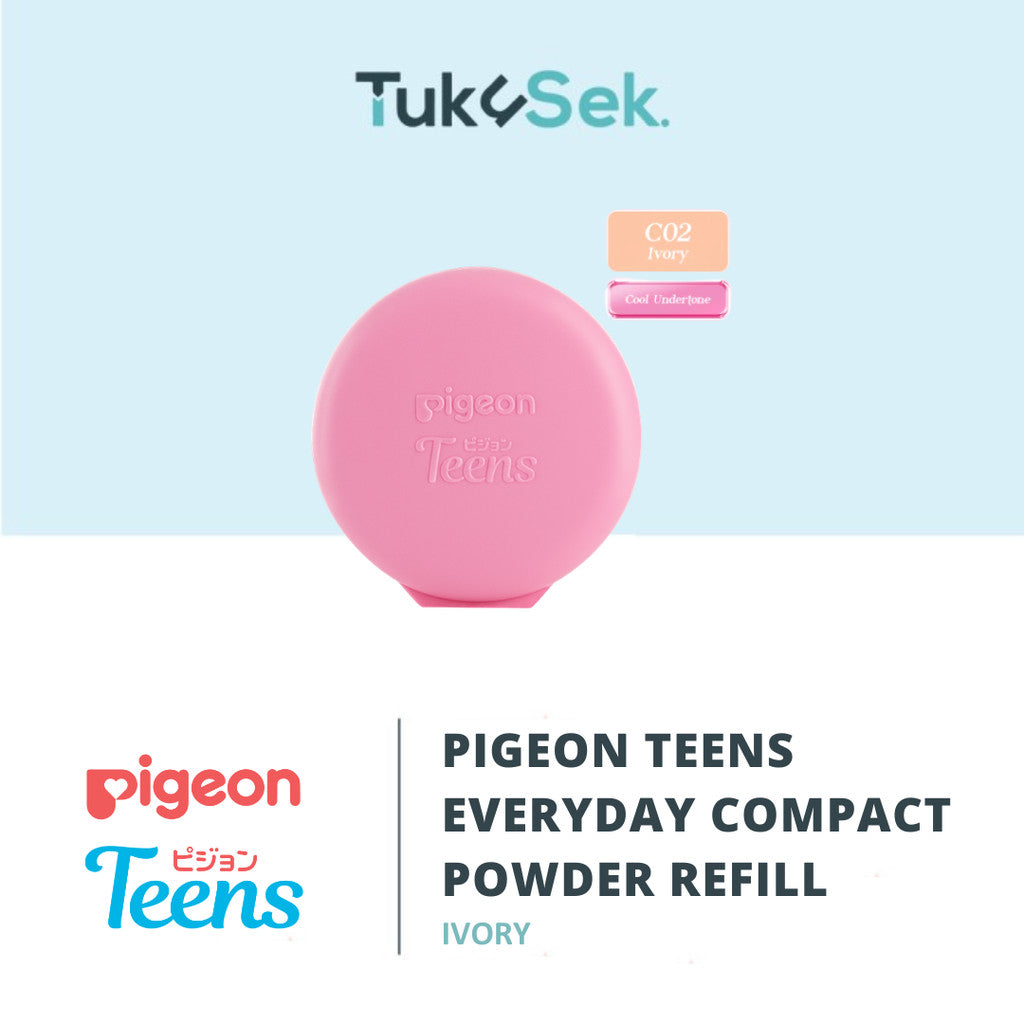 Pigeon Teens Everyday Compact Powder Refill |Bedak Padat Remaja|Natural Finish Look |Hypoallergenic